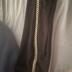 Cuban link rose gold and white gold chain